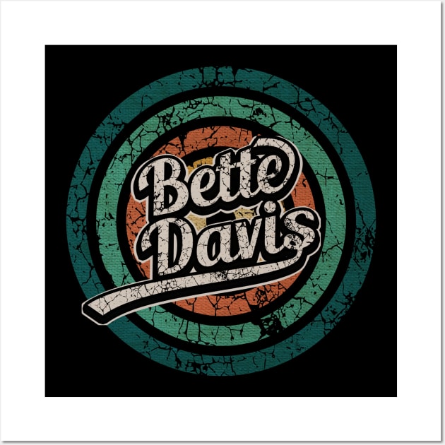 Bette Davis // Retro Circle Crack Vintage Wall Art by People Mask